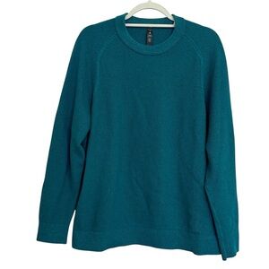 Lululemon Textured Knit Crewneck Sweater in Teal - Men’s M